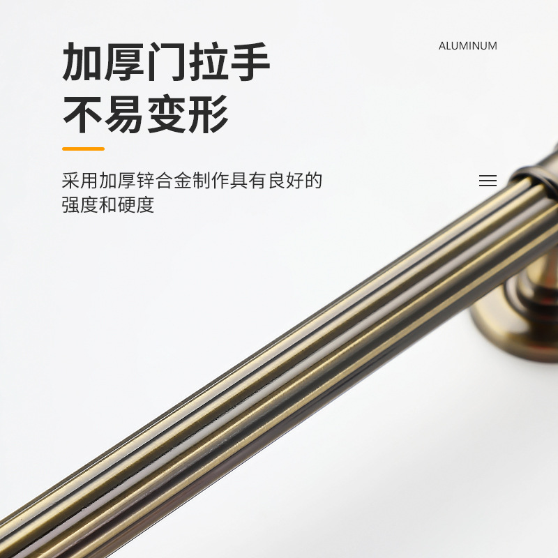 K9HX wholesale antique-style handle new Chinese style luxury hotel KTV main door wooden door handle stainless steel bedroom door