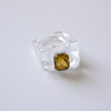 South Korean square goods, transparent acrylic ring, decorations, nail decoration, on index finger
