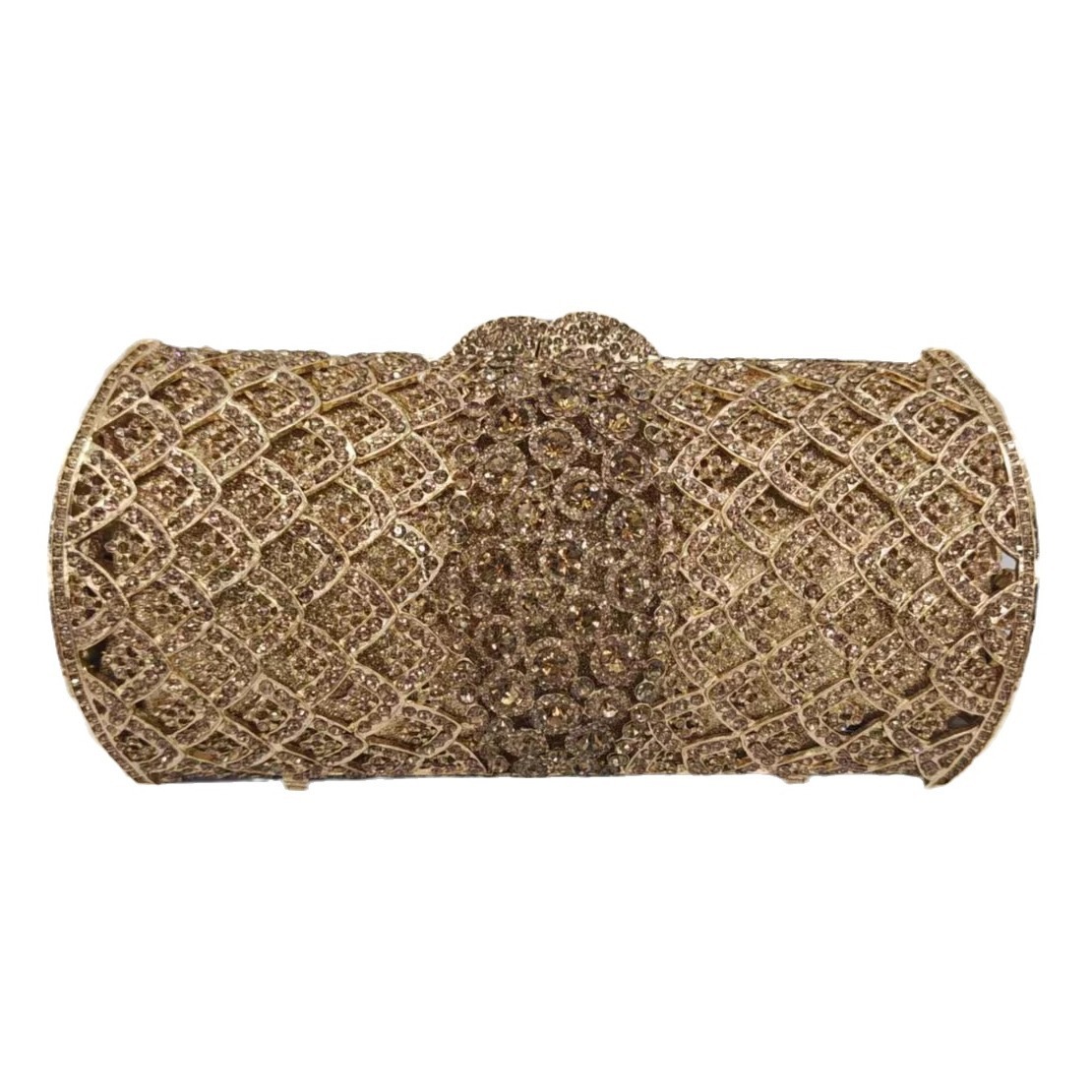 * Cross-border nuevo metal hueco con diamantes bolso de mano ropa de fiesta bolso de cristal bolso de mujer