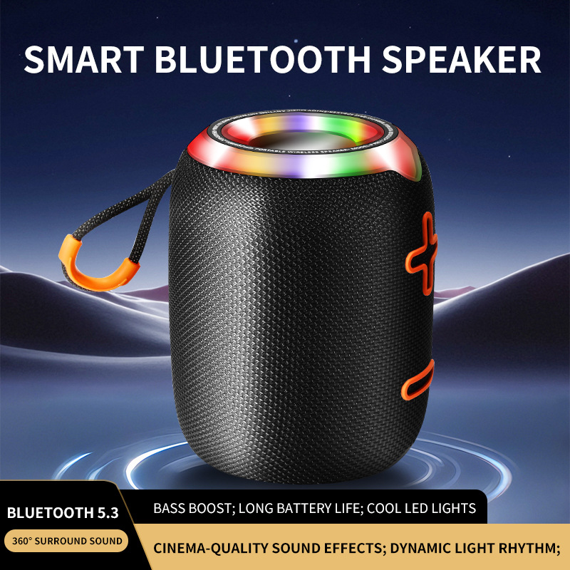 2025 Grensoverschrijdende bestseller Draadloze Bluetooth Mini Kleurrijke RGB Draagbare Waterdichte Buitenluidspreker Fabriek Direct leverbaar_voghion.com