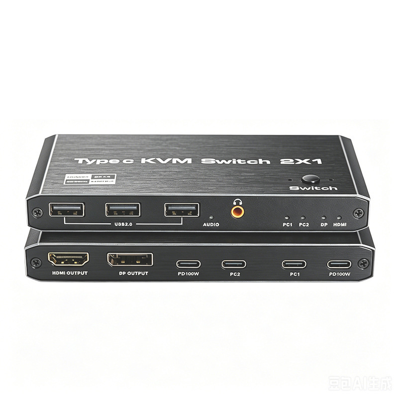 USB C Kvm Switch 2-In-1-Out Allows 2 Laptops to Share a Set of Keyboards 8K@60Hz4K@120Hz USB C Kvm Switch 2-In-1-Out Allows 2 Laptops to Share a Set of Keyboards 8K@60Hz4K@120Hz