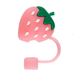 Cross-border 14mm straw cap beverage straw plug dust cap large diameter straw sleeve straw accessories silicone dust cover
