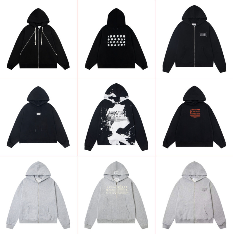 Wholesale MM6 high quality men and women couples American fashion brand digital alphabet embroidery hip hop terry hoodie fashion Wholesale MM6 high quality men and women couples American fashion brand digital alphabet embroidery hip hop terry hoodie fashion