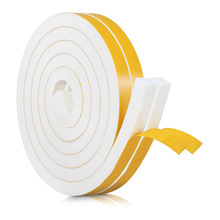 白色泡沫密封条橡胶防风雨密度闭孔泡沫密封自粘泡沫胶带防震
