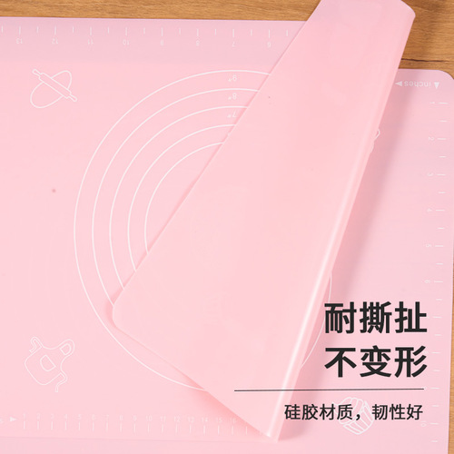 Food kneading mat, baking thickened silicone dumpling mat panel and dough mat, household chopping board rolling mat