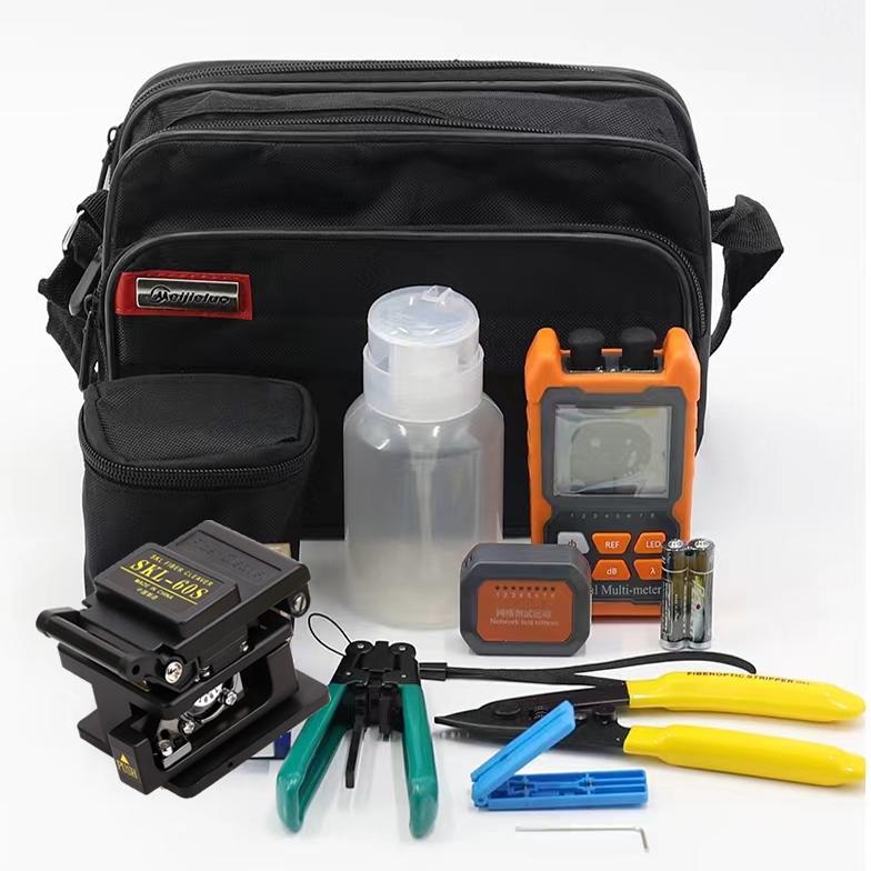 高精度 光纤入户冷接工具箱 光纤切割刀米勒钳开剥钳FTTH套装千兆