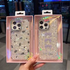 爱心贝壳纹适用苹果16ProMax手机壳爱心花朵苹果15/14兔子混图