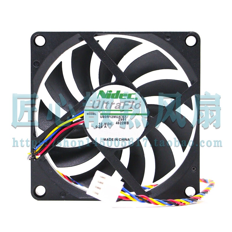 Ultra-thin 8cm fan 8010PWM temperature control speed control mute integrated machine ITX mini small chassis cooling fan Ultra-thin 8cm fan 8010PWM temperature control speed control mute integrated machine ITX mini small chassis cooling fan