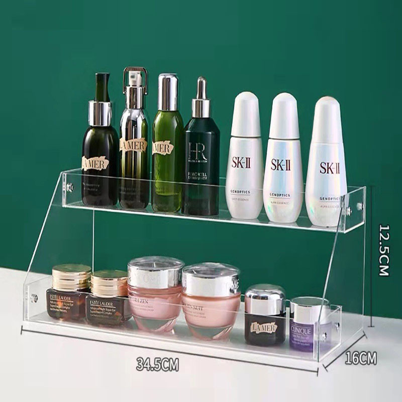 有机玻璃透明抽屉式展示架多层可叠加护肤品亚克力化妆品收纳架