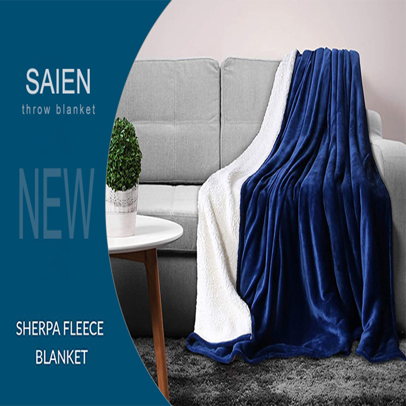 Thain Cross border Solid thickening Flannel Coral Carpet Office air conditioner Blanket keep warm Siesta Blanket