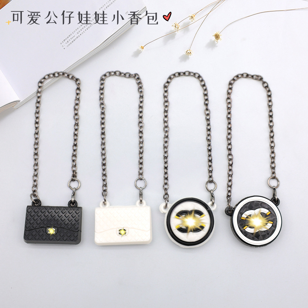 In-Stock Labubu Doll Clothing Accessories Chanel-Style Crossbody Bag Dollhouse Accessories Labubu Clothes Scene Small Decorations