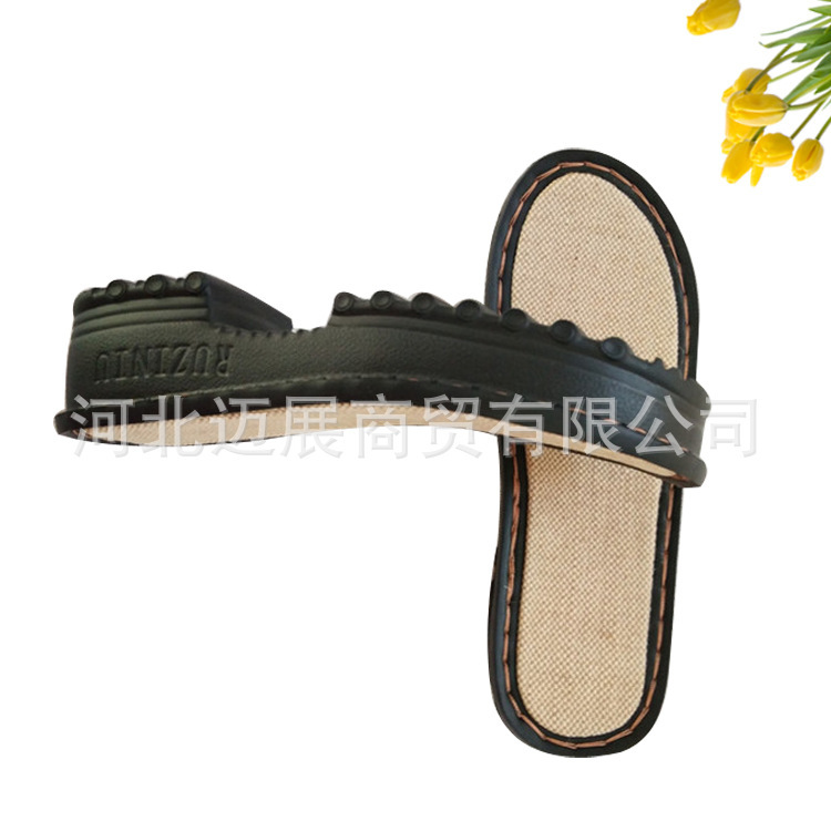 Wholesale handmade sole wool woven slippers sandals high heel soles thick soles high platform upturned linen soles