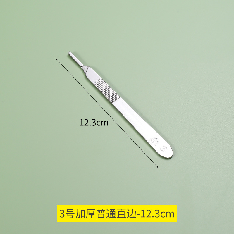 No. 3 thickened ordinary straight edge-12.3cm*/*knife handle*stainless steel*non-coated