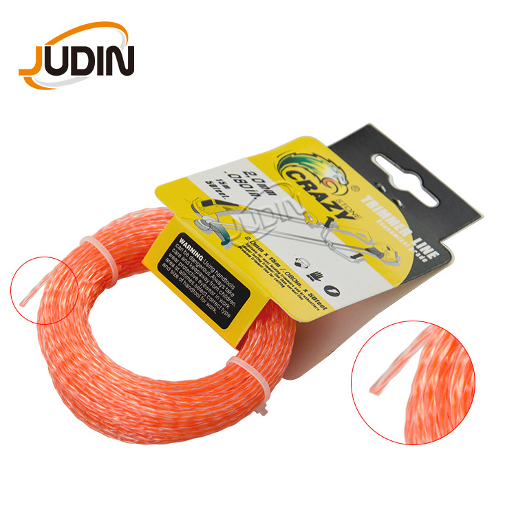 双色 园林打草绳 Nylon Trimmer Line麻花绳 规格 色号 包装可选