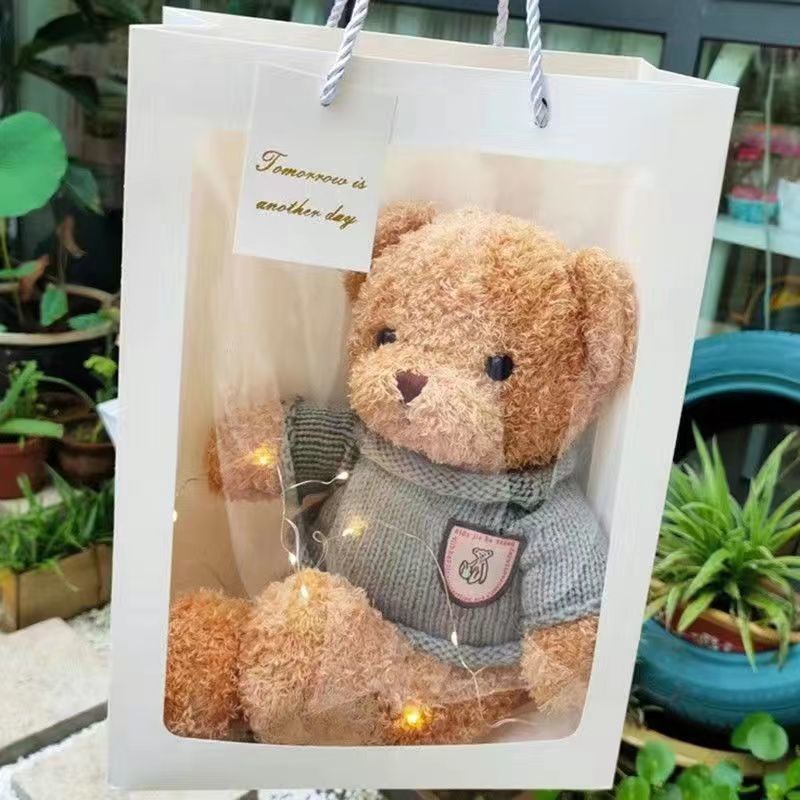 Día de San Valentín de Qixi osos muñecas flores de rosa eterno regalo de cumpleaños para amigos de clase maestra