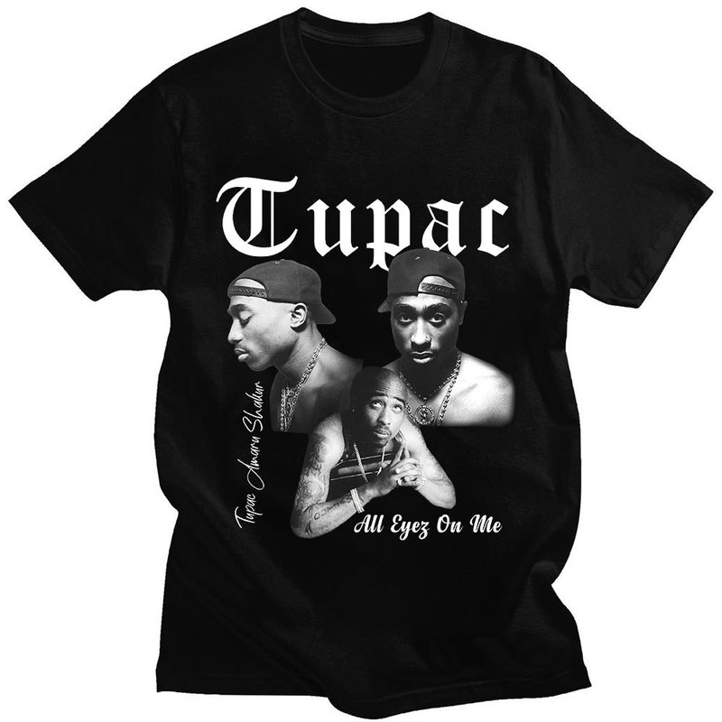 Rapper Tupac 2pac Graphic T Shirt Fashion Print T-Shirt POD One Piece Custom