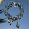 S012-Jade Broken Butterfly Bracelet [Light Blue] #SZ272