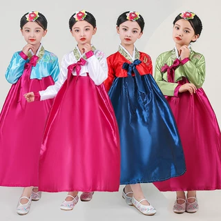 新款儿童韩服大长今朝鲜民族宫廷表演服饰舞台演出服装公主裙延边