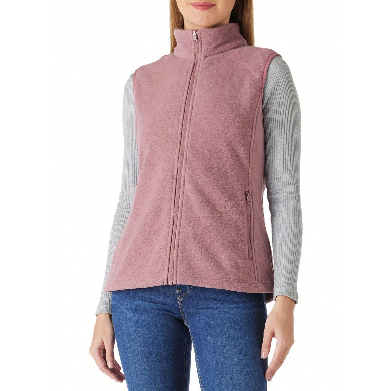 I 7602026 Cross-Border New European and American Plain Zipper Sports Jacket Sleeveless with Flap Pocket Pantss Cross-Border Dropshipping