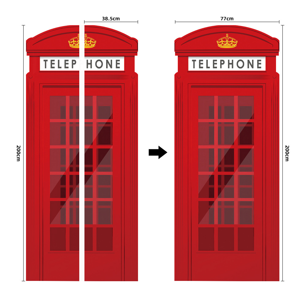 Pegatinas para puertas 3D respetuosas con el medio ambiente, autoadhesivos, fabricantes de origen al por mayor, patrones populares transfronterizos de alta definición, adhesivos para puertas impermeables, a prueba de aceite y antiincrustantes