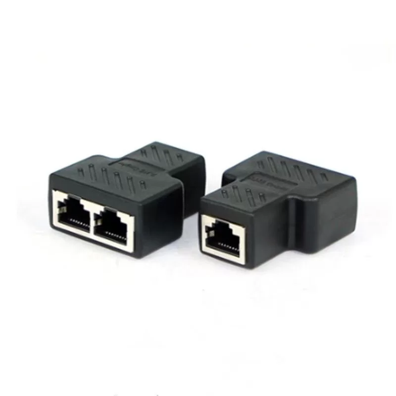 Сетевой разветвитель 8P8C для кабеля сетевого интерфейса RJ45, разветвитель один к двум, 2 порта, формованный