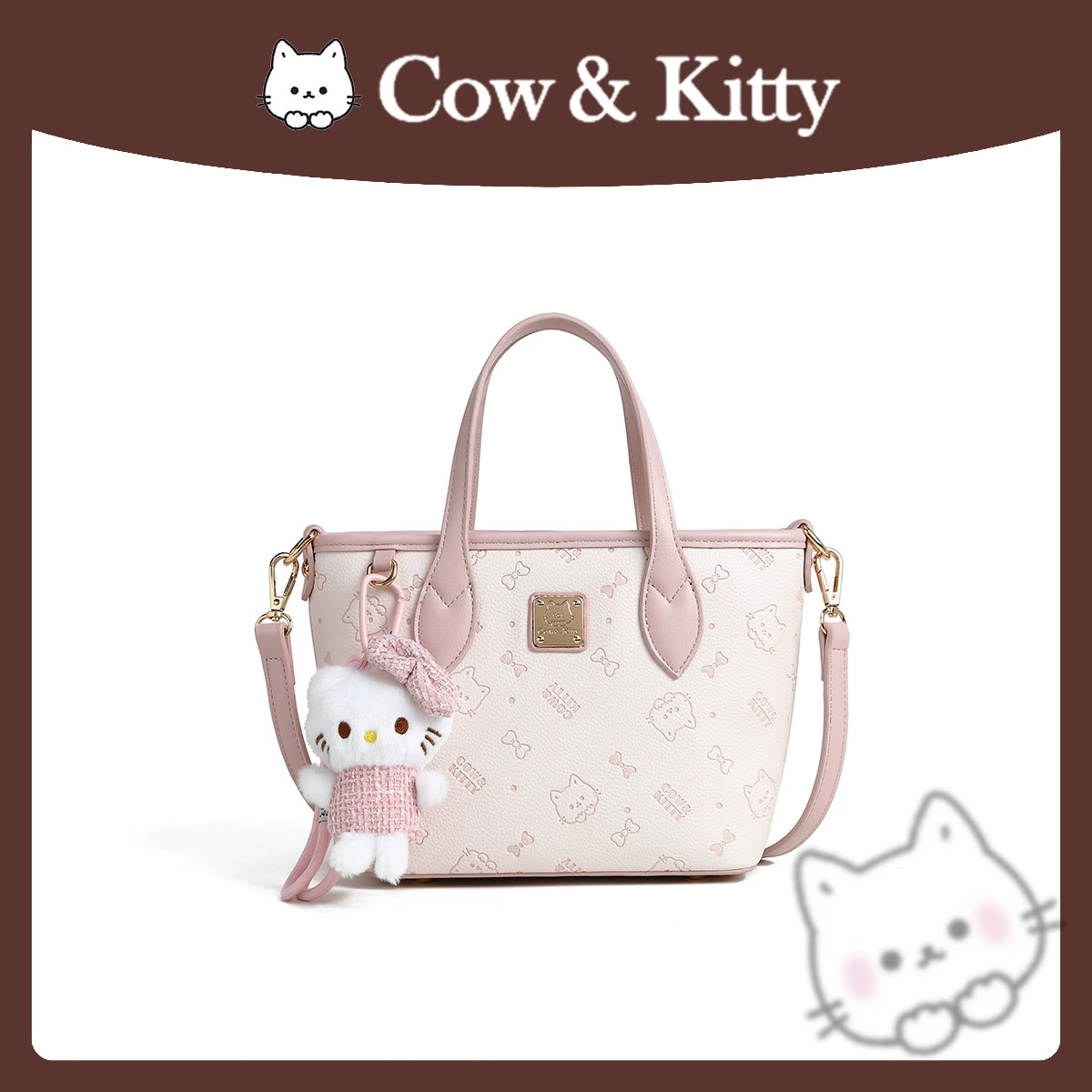 Сумка Handbag Cow & Kitty небольшая наплечная, городской стиль, 20×10×17,5 см