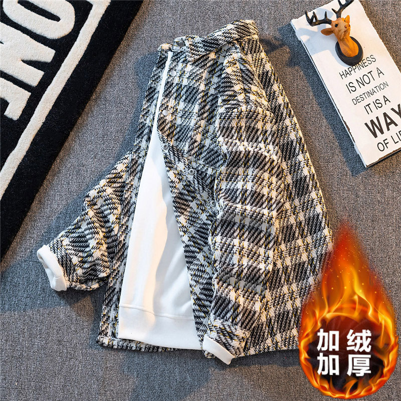 Retro pequeña fragancia celosía color de contraste tendencia de los hombres 2024 primavera y otoño nuevo estilo chaqueta casual suelta y versátil