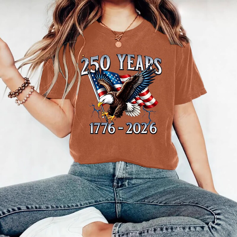 European and American Style Round Neck Short-Sleeve Women's T-Shirt with Eagle and Flag Print, Summer Top, Comfortable T-Shirt, Cross-Border Hot Sale European and American Style Round Neck Short-Sleeve Women's T-Shirt with Eagle and Flag Print, Summer Top, Comfortable T-Shirt, Cross-Border Hot Sale