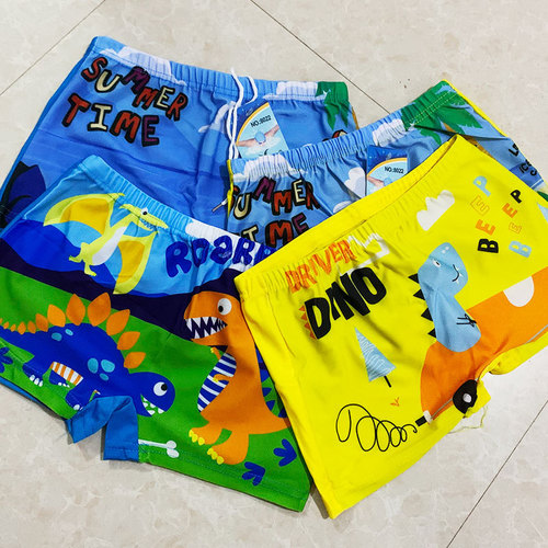  New Children's Baby Baby Swimming Pants Boys' Boxer Hot Spring Swimsuits Swimsuits Cute Cartoon Swimsuits