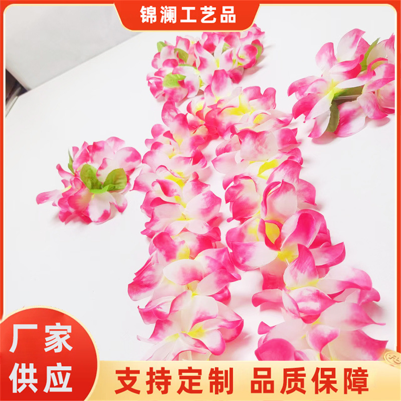 Anillo de flores hecho a mano, brazalete, decoración festiva, fábrica de flores simuladas, suministro directo de guirnalda hawaiana, baile hula