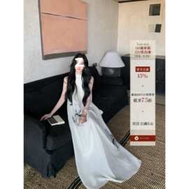 2026巨好看连衣裙女新款夏季新中式无袖白色背心裙长裙