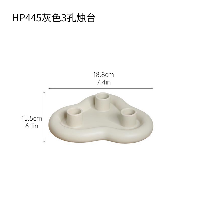 Candelabro gris de 3 agujeros hp445