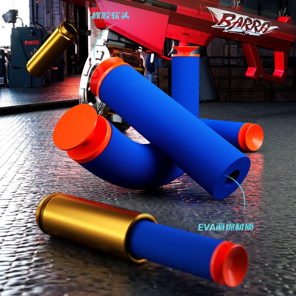 Soft bullet, shotgun, constructor, sponge cartridge case, magazine, toy with accessories, DIY
