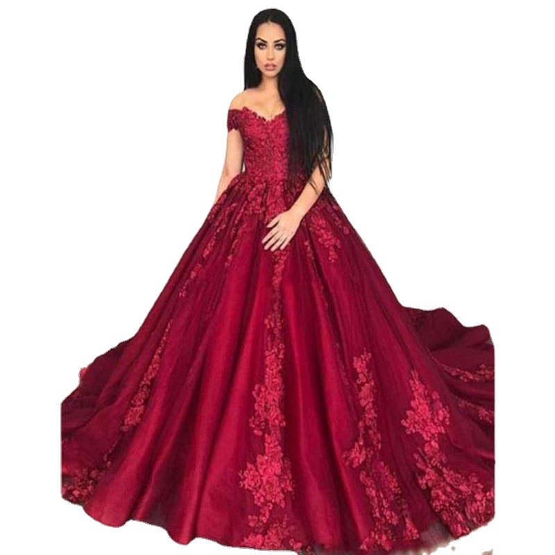 El Comercio exterior europeo y americano Amazon AliExpress deseo nuevo vestido de noche de encaje largo vestido elegante vestido de novia