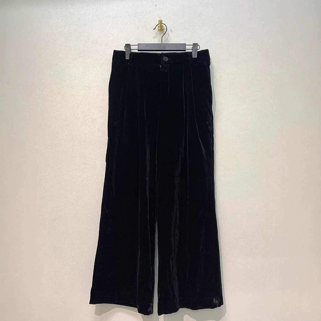 Сухой кран осень-зима новые японские французские ретро простые бархатные повседневные брюки с высокой талией брюки