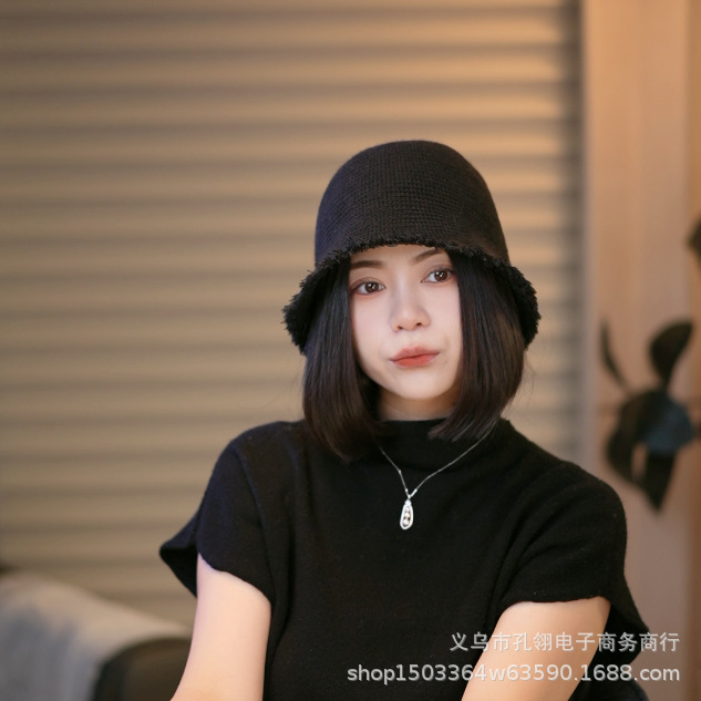 大头围遮阳帽子女2025新款复古美拉德渔夫帽日系百搭素颜毛边盆帽|undefined