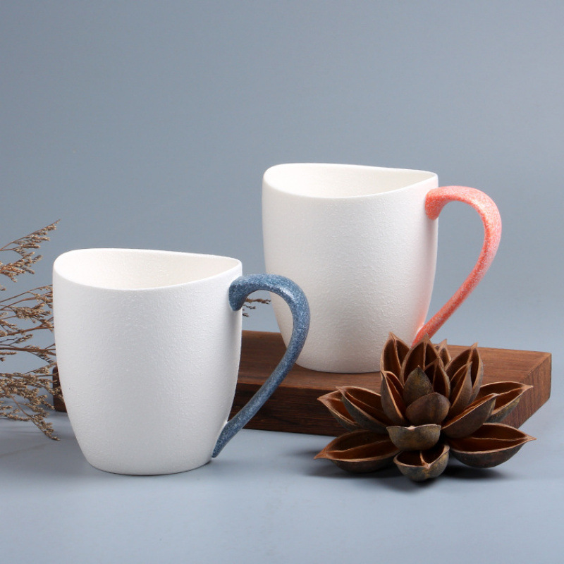 Japón y viento cerámica copos de nieve esmaltados cubiertos de cerámica creativos tazas de café tazas de pareja tazas al por mayor