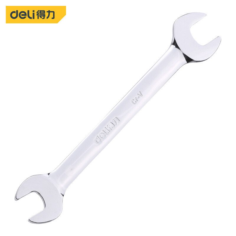 得力(deli) DL33315开口扳手 铬钒钢加厚双头呆板手两用14x17mm