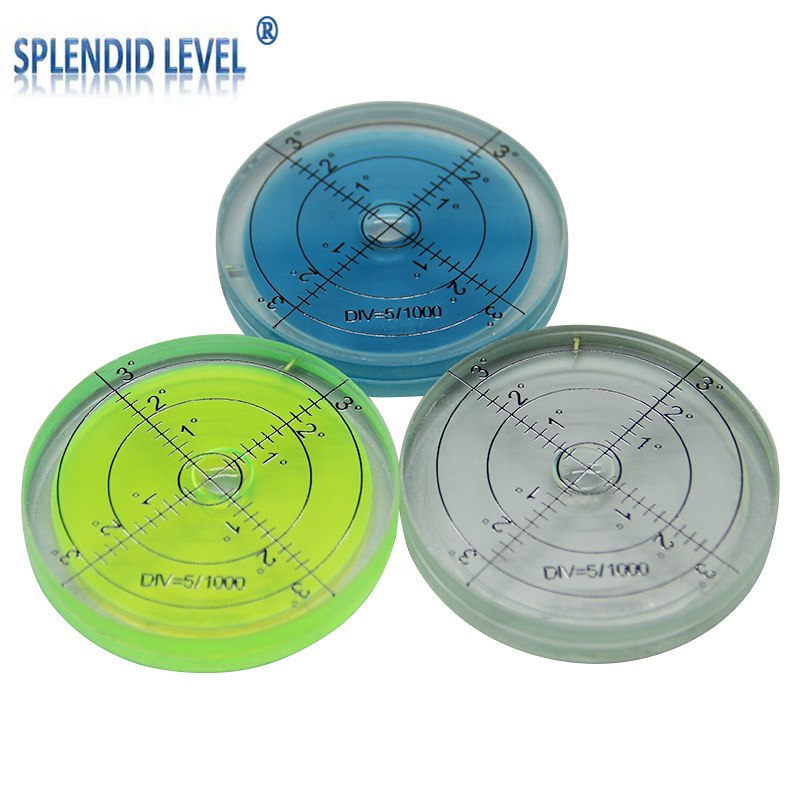 全玻璃水平气泡万向水准器圆形水准仪万向水平仪便携式水准泡珠