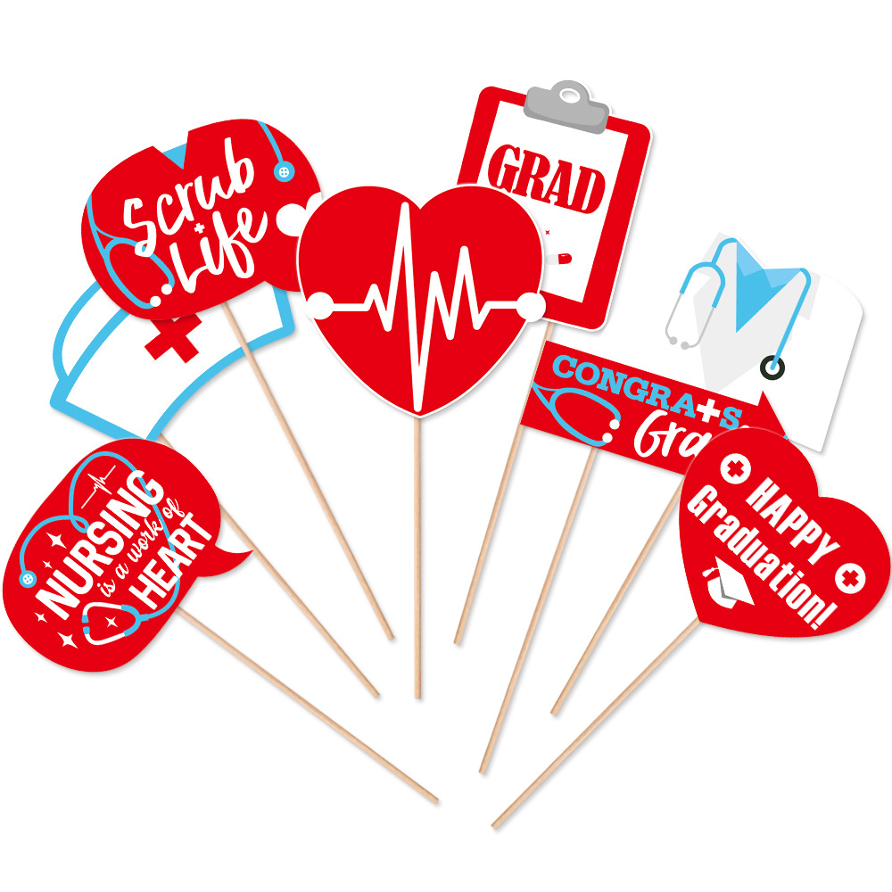 Temporada de graduación de Amazon, props de fotos de enfermería médica, fiesta de graduación, decoración de fiesta, props de selfie creativos extraños