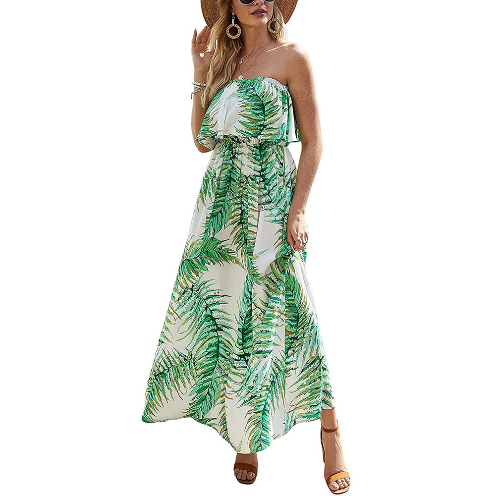 2024 Europa und USA Frühling und Sommer Neues Damenkleid mit Print, Ärmellos, Freizeitkleid für den Strand – Detail 3