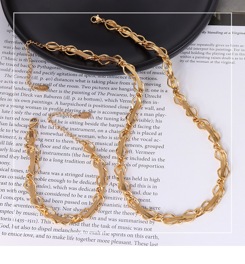 Fashion Solid Color Titanium Steel Bracelets Necklace