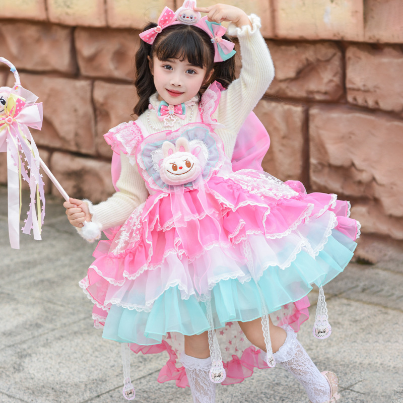 女童公主裙2025秋冬新款儿童洛丽塔连衣裙小女孩生日蓬蓬裙|undefined