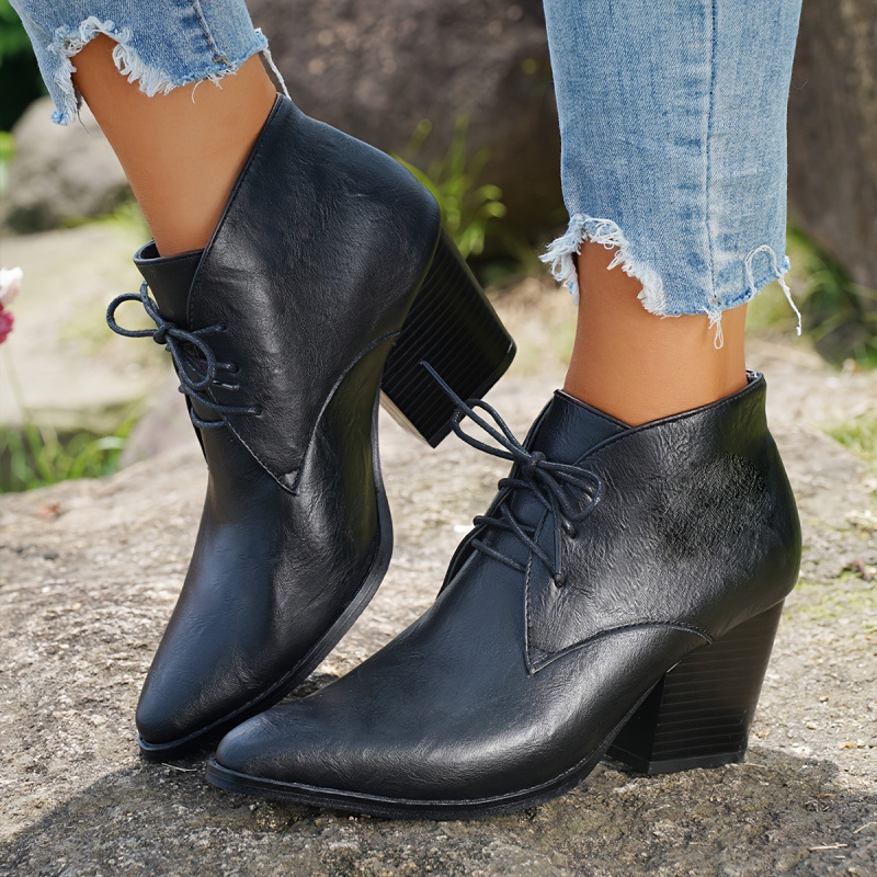 I 59238 Block Heel High Heels, Chunky Heel Pointed Toe Women's High Heels, Cross-Border Foreign Trade I 59238 Block Heel High Heels, Chunky Heel Pointed Toe Women's High Heels, Cross-Border Foreign Trade
