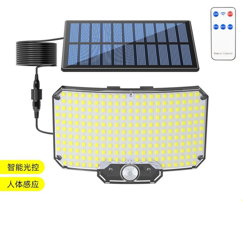 太阳能分体单头路灯家用户外防水人体感应墙壁庭院灯车库照明壁灯