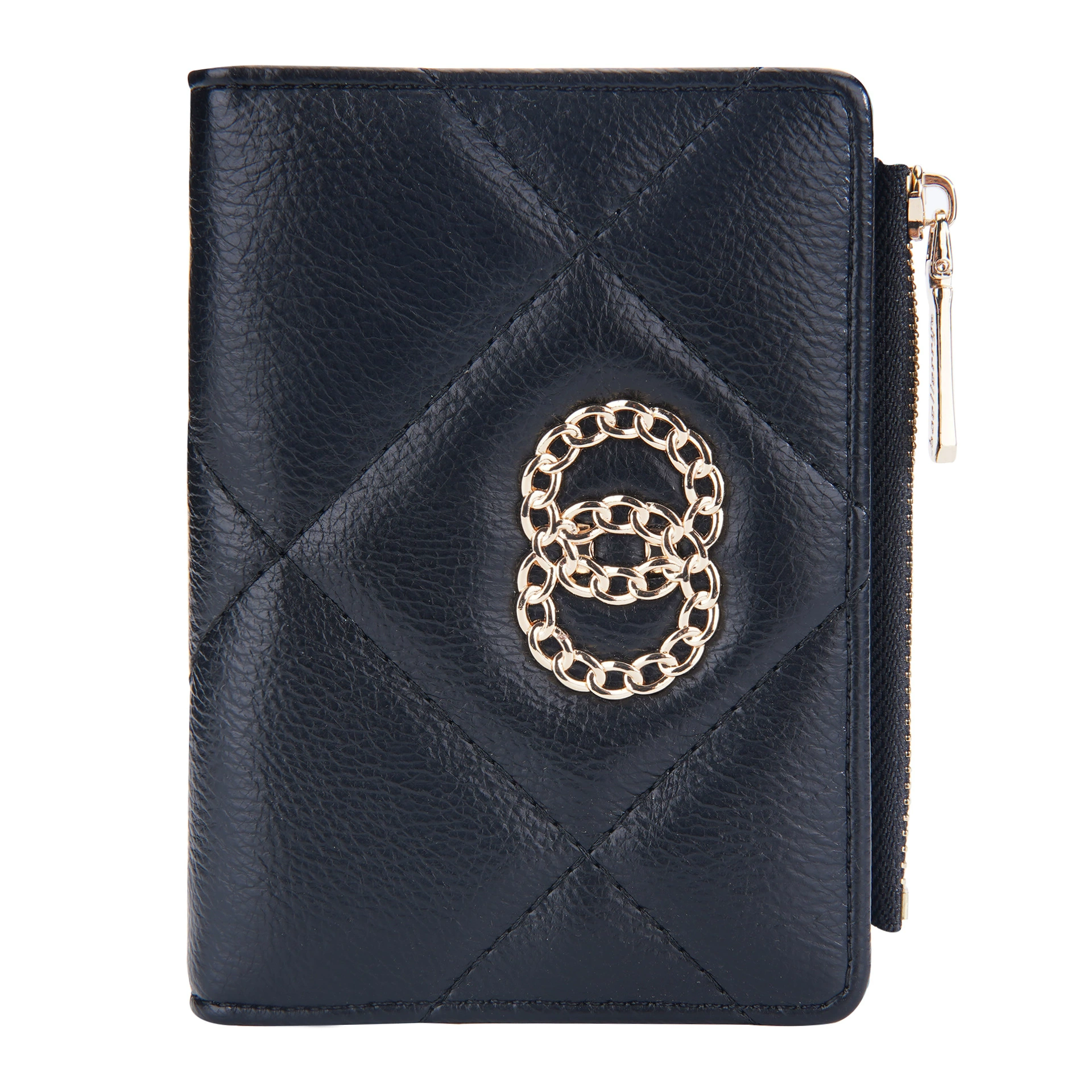 Кошелек, держатель для карт с молнией, корейский стиль, стиль Chanel, премиум-класса