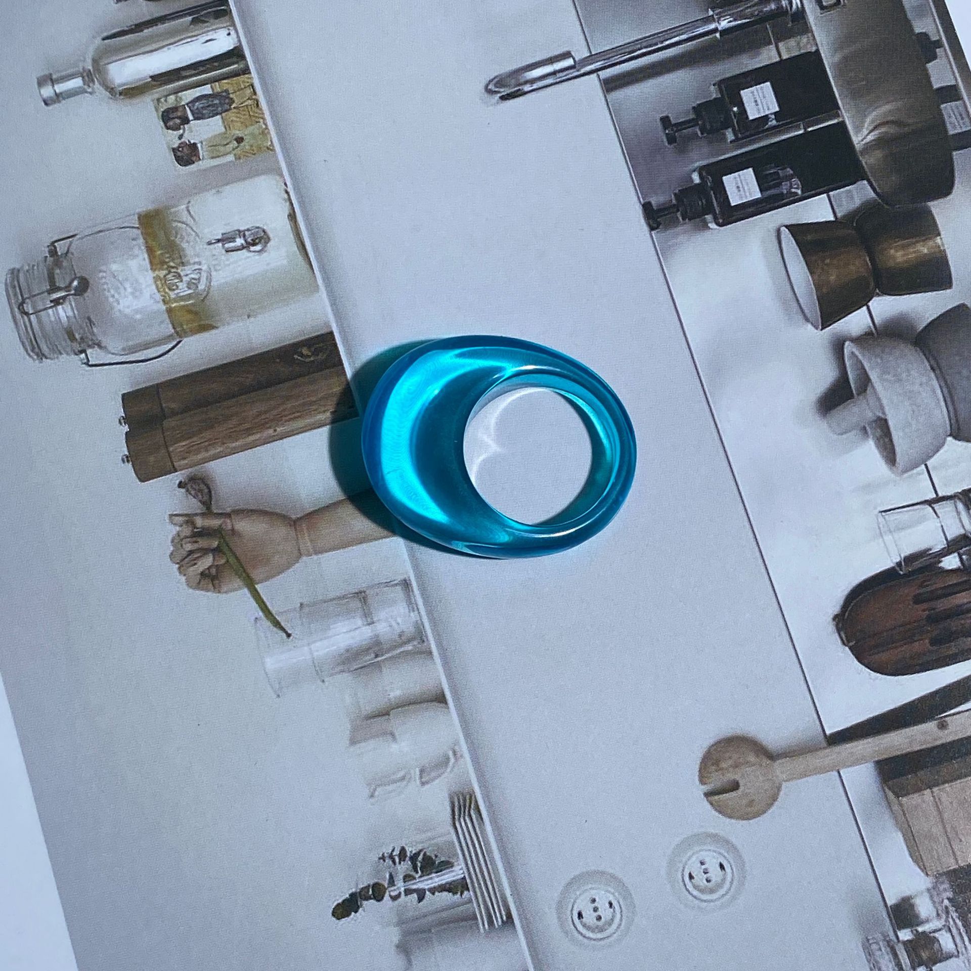 Solid Color, Transparent Pattern Women'S Gender Wholesale Jewelry Simple Style Korean Style Solid Color Transparent Resin Rings