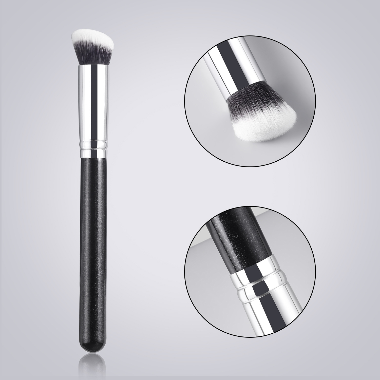 Sombra solo cepillo de maquillaje de alta calidad grande cepillo suelto cepillo de La Fundación cepillo de sombra de ojos cepillo en forma de abanico belleza