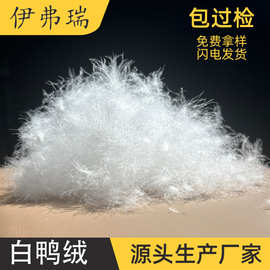 羽绒90白鸭绒新国标水洗大朵纯白制衣填充物一斤直销批发新国标
