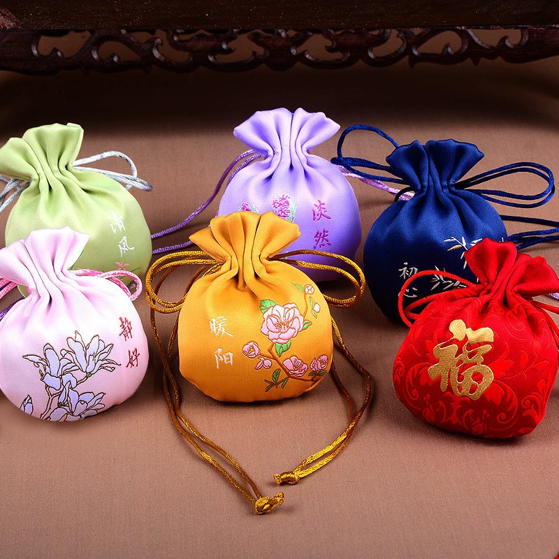 Оптовые круглые саше готовые изделия аксессуары для ханьфу пустые мешочки портативные подвесные на шею китайский стиль национальный стиль благословляющие саше
